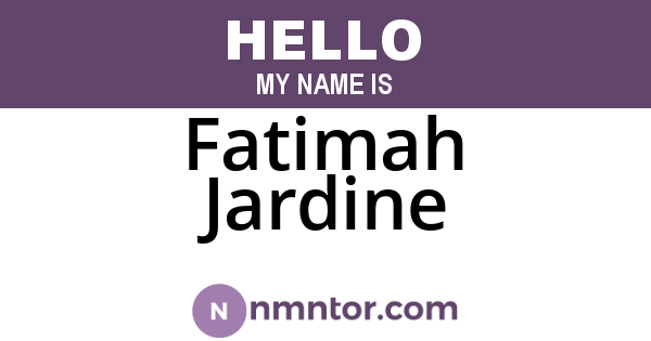 Fatimah Jardine