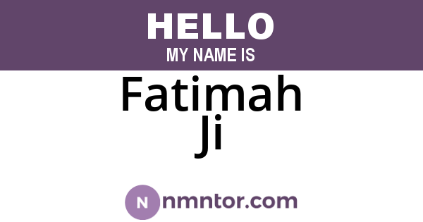 Fatimah Ji
