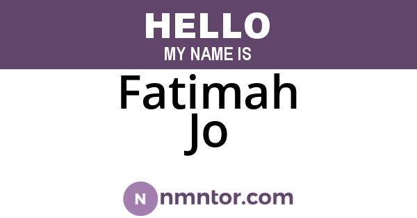 Fatimah Jo