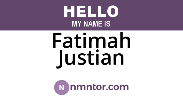 Fatimah Justian