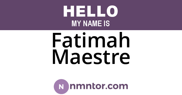 Fatimah Maestre