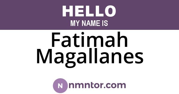 Fatimah Magallanes