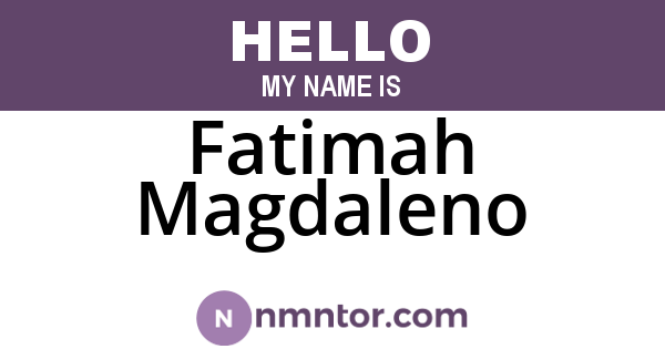 Fatimah Magdaleno