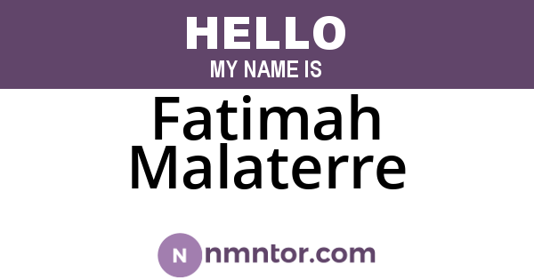 Fatimah Malaterre