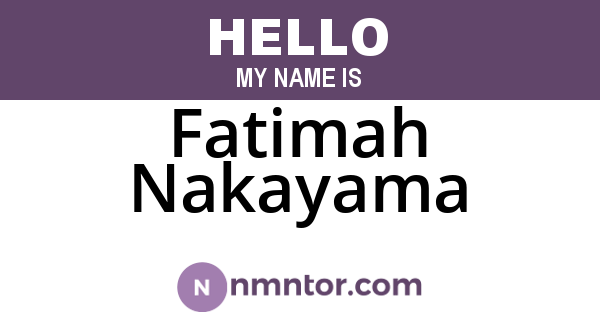 Fatimah Nakayama