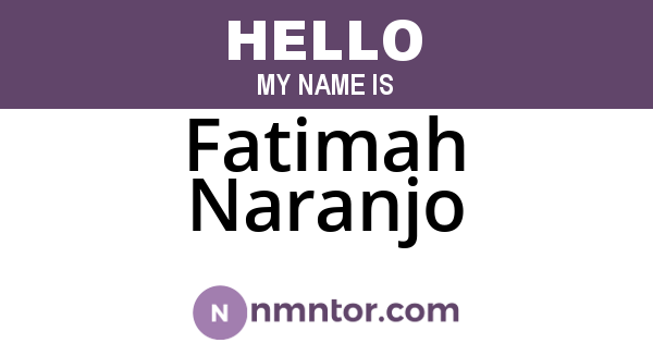 Fatimah Naranjo