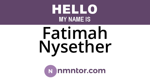 Fatimah Nysether