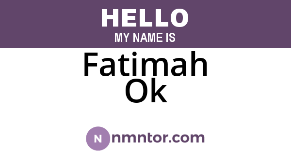 Fatimah Ok