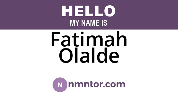 Fatimah Olalde