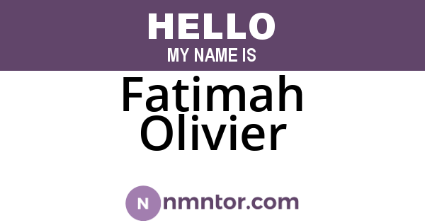 Fatimah Olivier