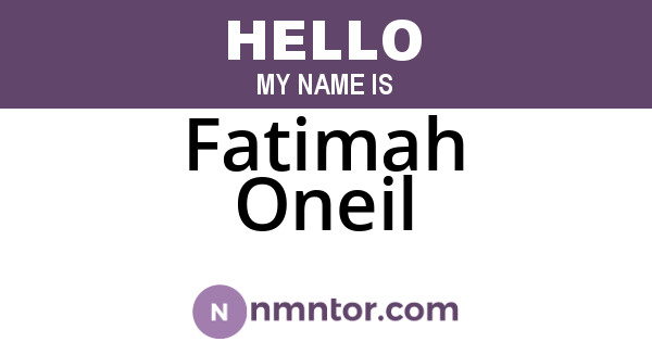 Fatimah Oneil