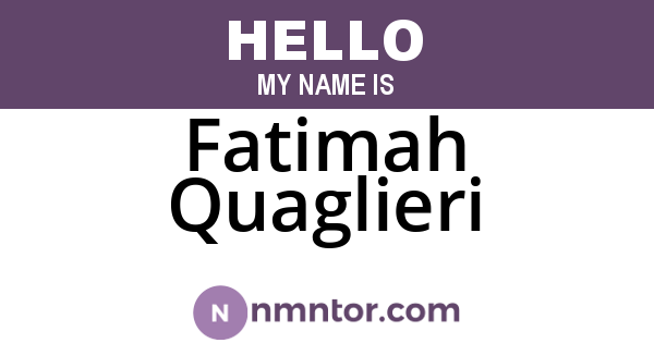 Fatimah Quaglieri