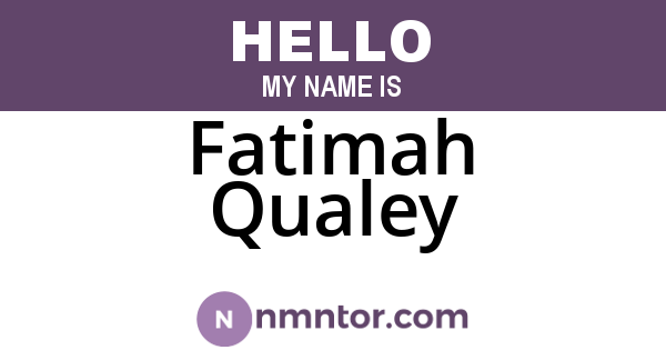 Fatimah Qualey