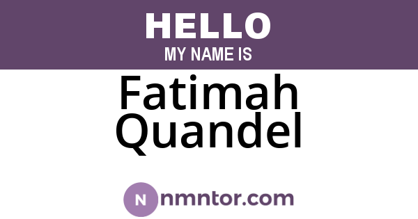 Fatimah Quandel