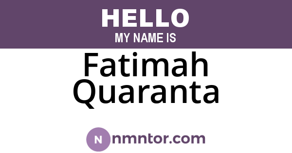Fatimah Quaranta