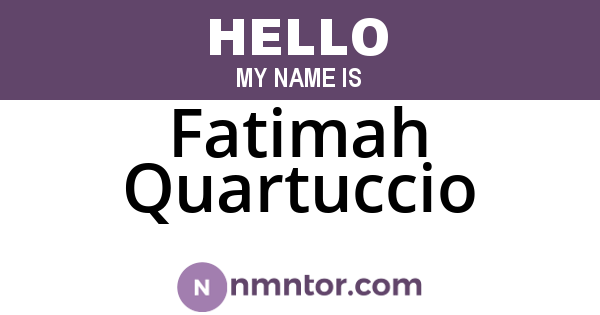 Fatimah Quartuccio