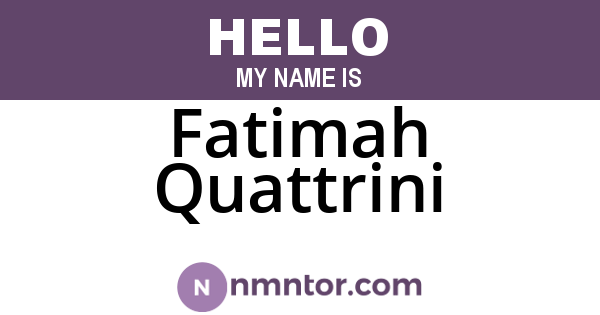 Fatimah Quattrini