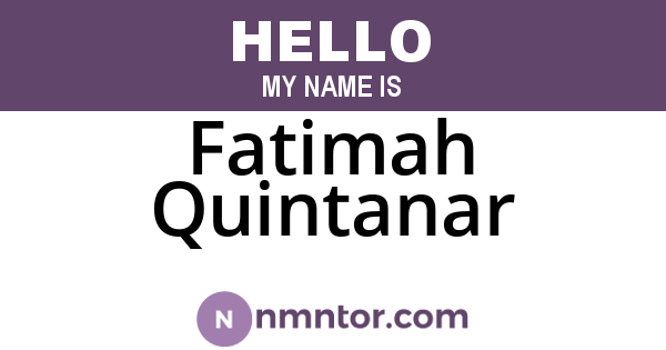 Fatimah Quintanar