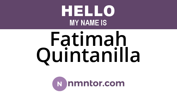Fatimah Quintanilla