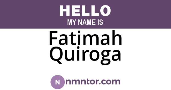 Fatimah Quiroga
