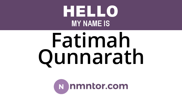 Fatimah Qunnarath