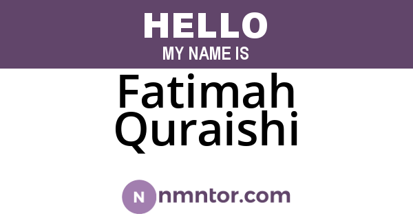 Fatimah Quraishi