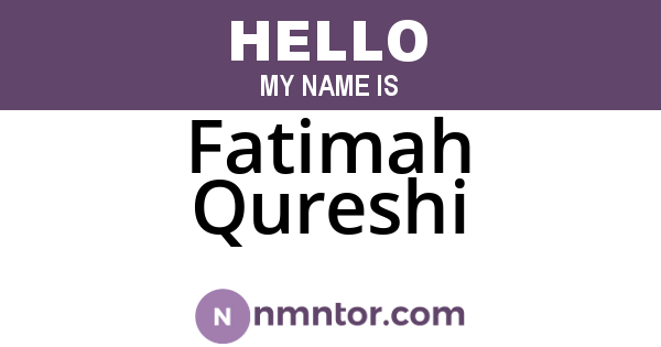 Fatimah Qureshi