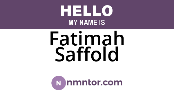Fatimah Saffold