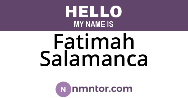 Fatimah Salamanca