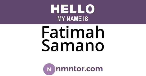 Fatimah Samano