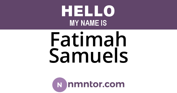 Fatimah Samuels