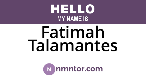 Fatimah Talamantes