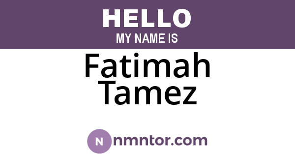 Fatimah Tamez