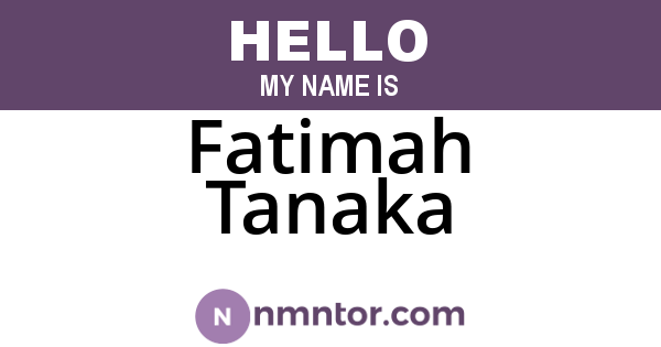 Fatimah Tanaka
