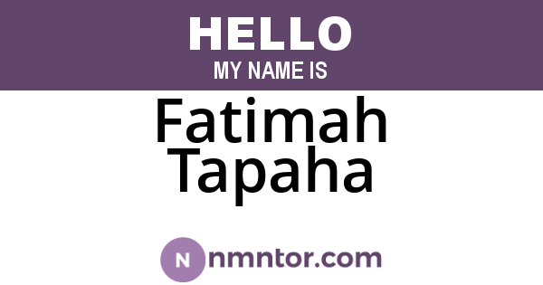 Fatimah Tapaha