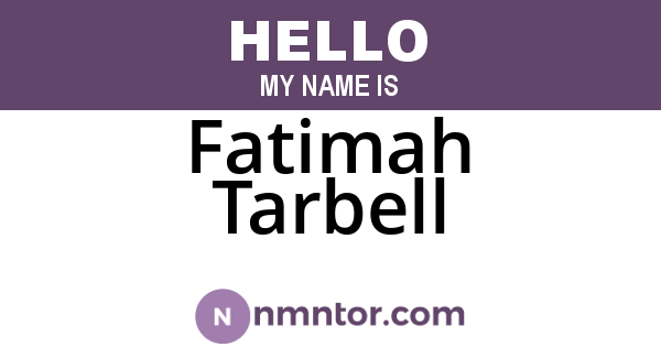 Fatimah Tarbell