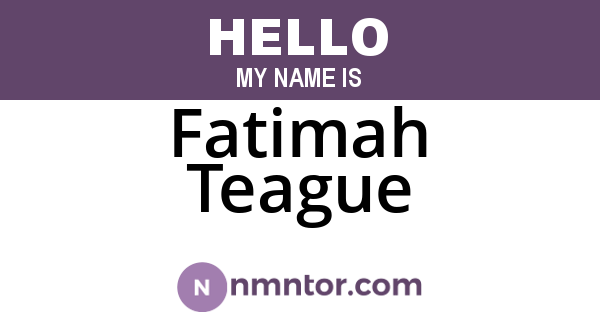 Fatimah Teague
