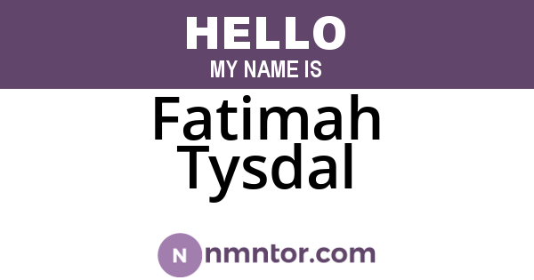 Fatimah Tysdal