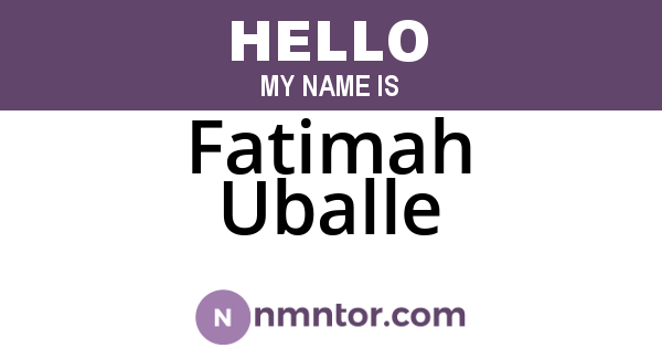 Fatimah Uballe