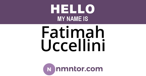 Fatimah Uccellini