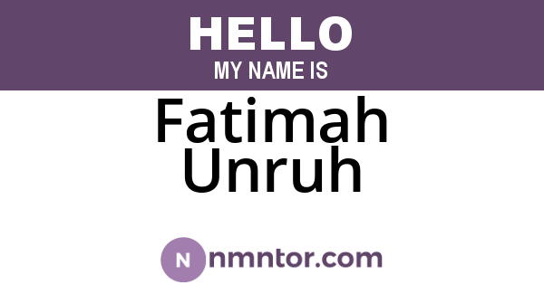 Fatimah Unruh