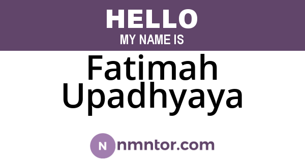 Fatimah Upadhyaya