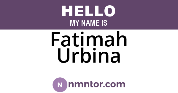 Fatimah Urbina
