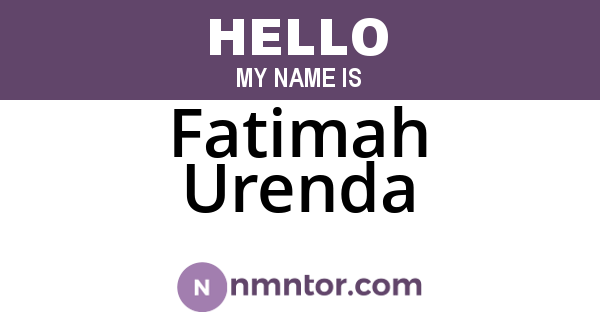 Fatimah Urenda