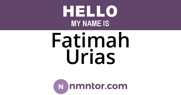Fatimah Urias