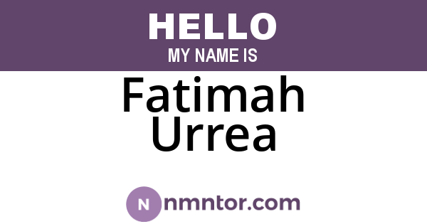 Fatimah Urrea