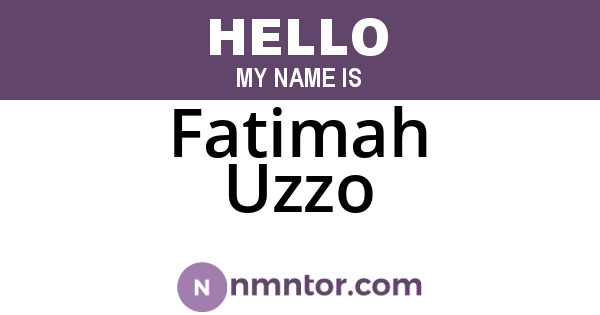 Fatimah Uzzo