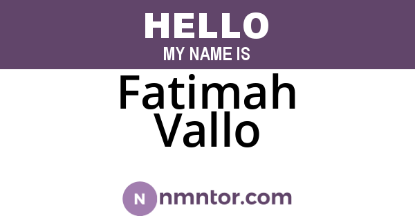 Fatimah Vallo