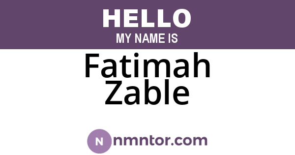 Fatimah Zable