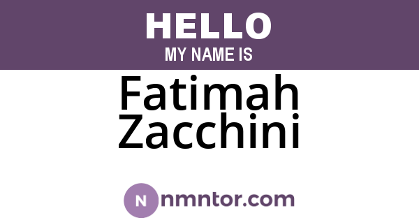 Fatimah Zacchini